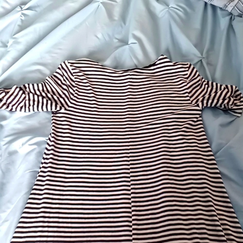Old Navy, Black and White Strip Dress